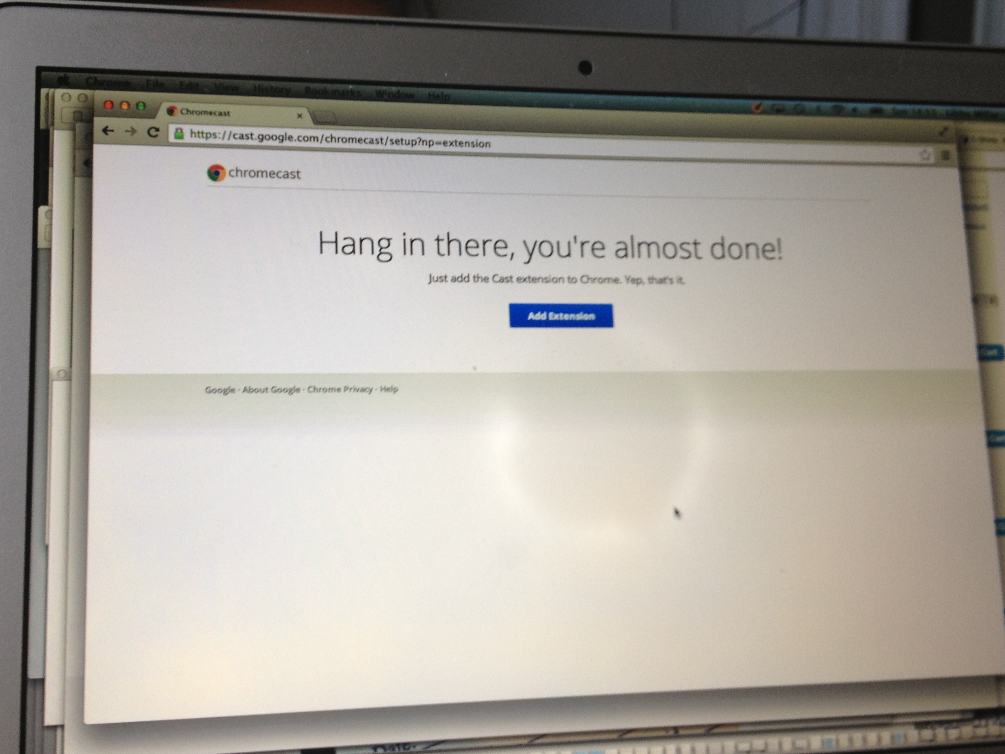 Link to extension in Chrome