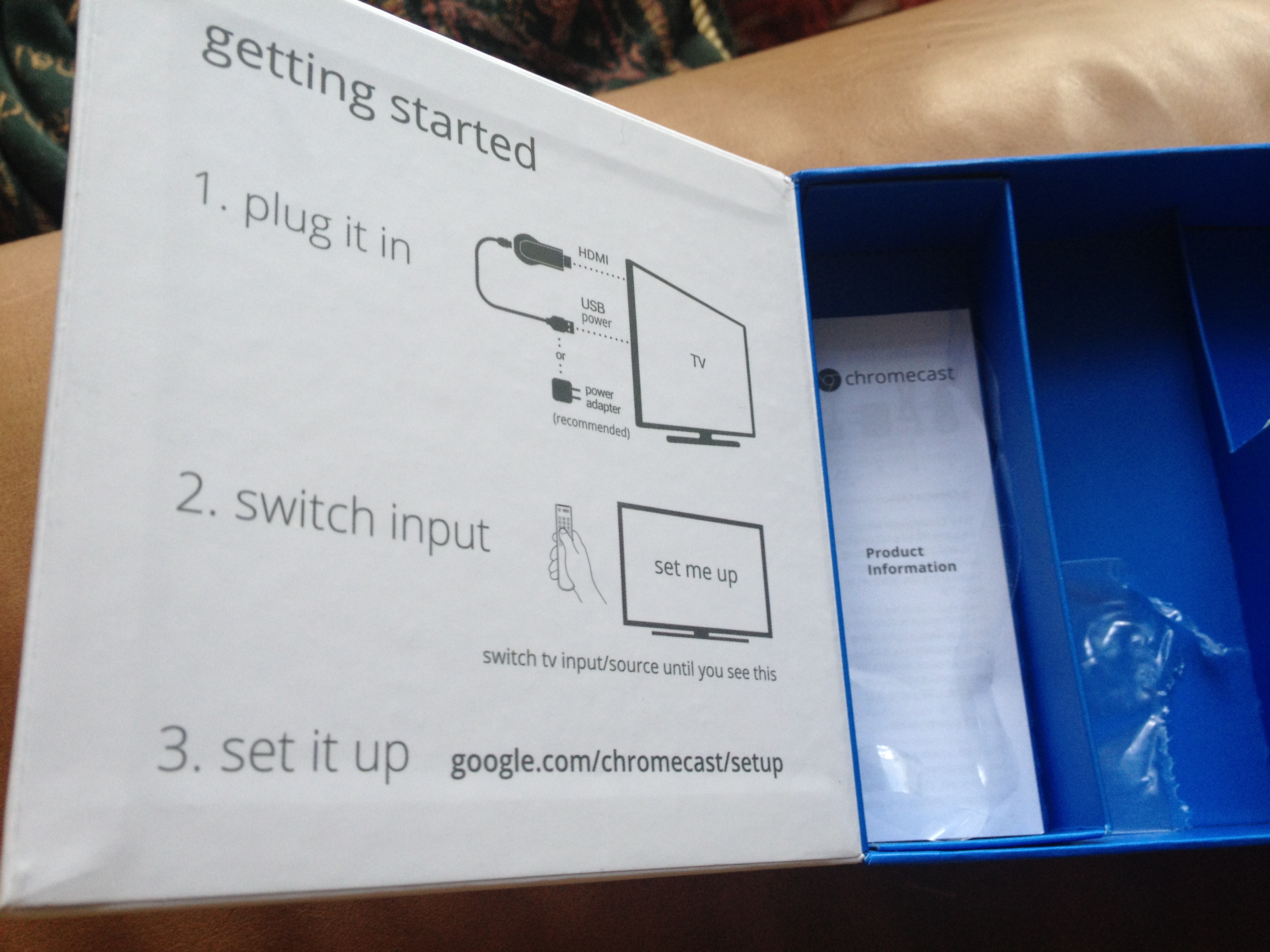 Chromecast box - instructions